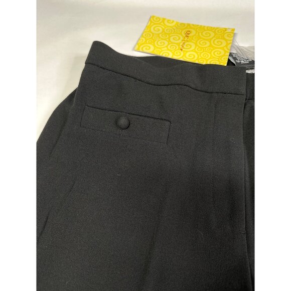 Vintage QVC Dialogue Womens Size 14 Black Trouser Pants Straight Leg 32x30 New - Picture 2 of 9